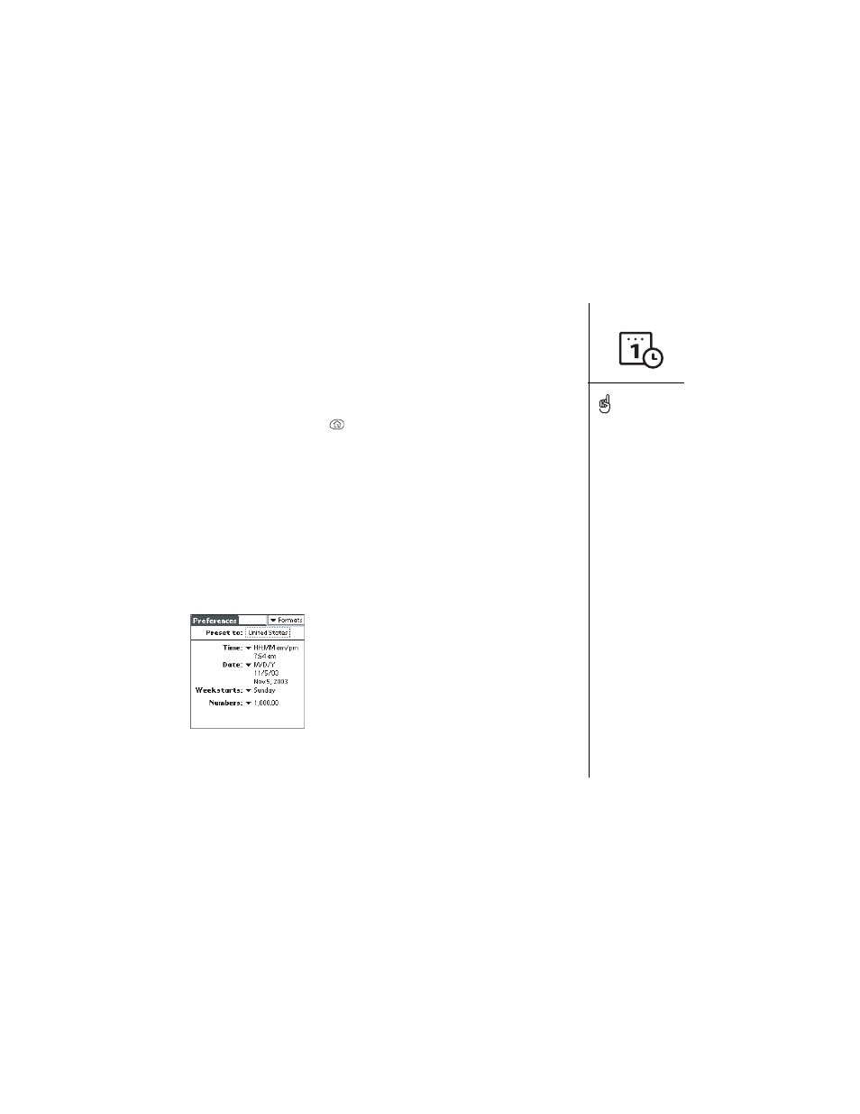 Setting date and time formats | Palm Treo 600 User Manual | Page 129 / 178