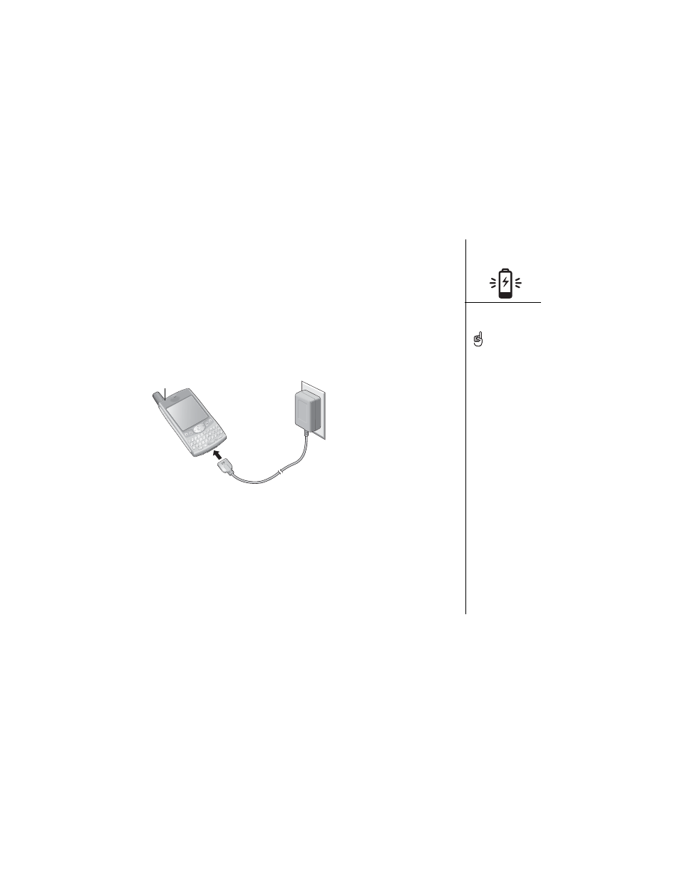 Charging the battery | Palm Treo 600 User Manual | Page 13 / 178