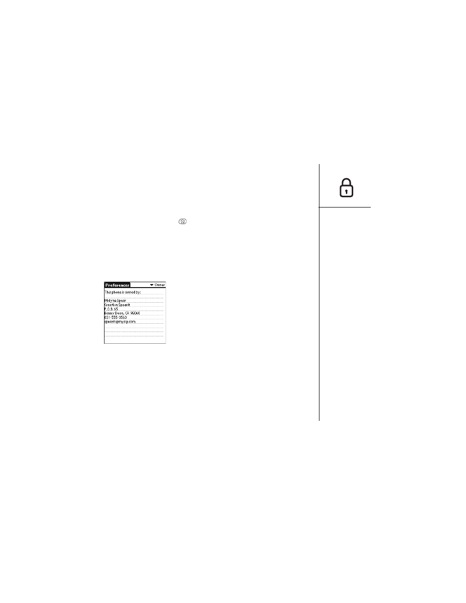 Setting owner preferences | Palm Treo 600 User Manual | Page 135 / 178