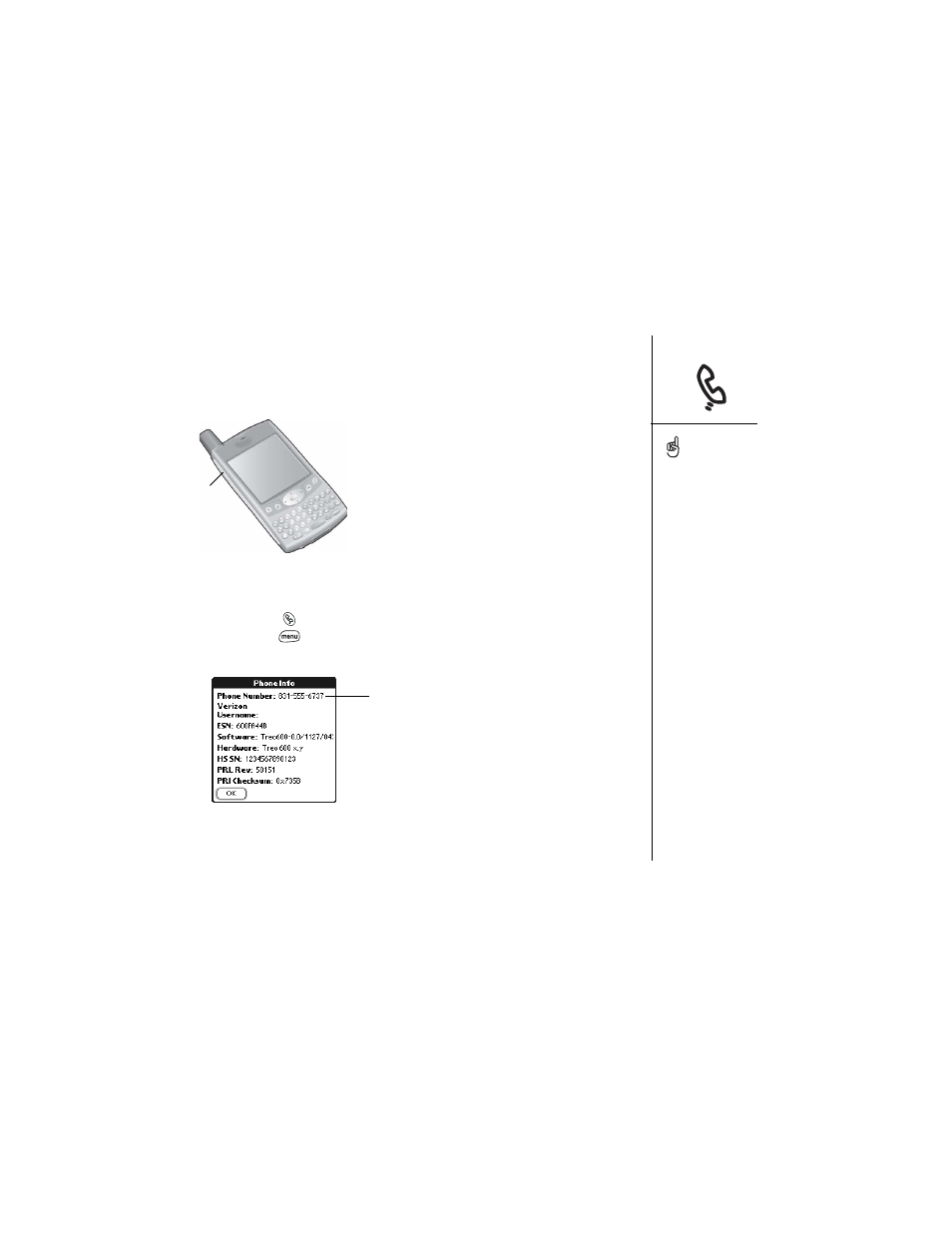 Adjusting call volume, What’s my number | Palm Treo 600 User Manual | Page 17 / 178