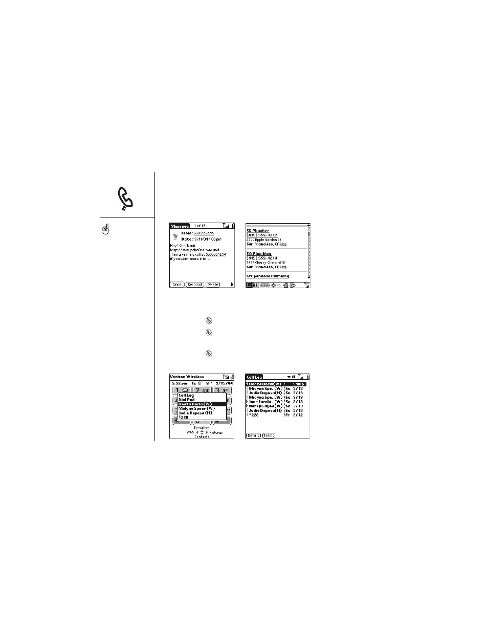 Redialing the last number you called | Palm Treo 600 User Manual | Page 42 / 178