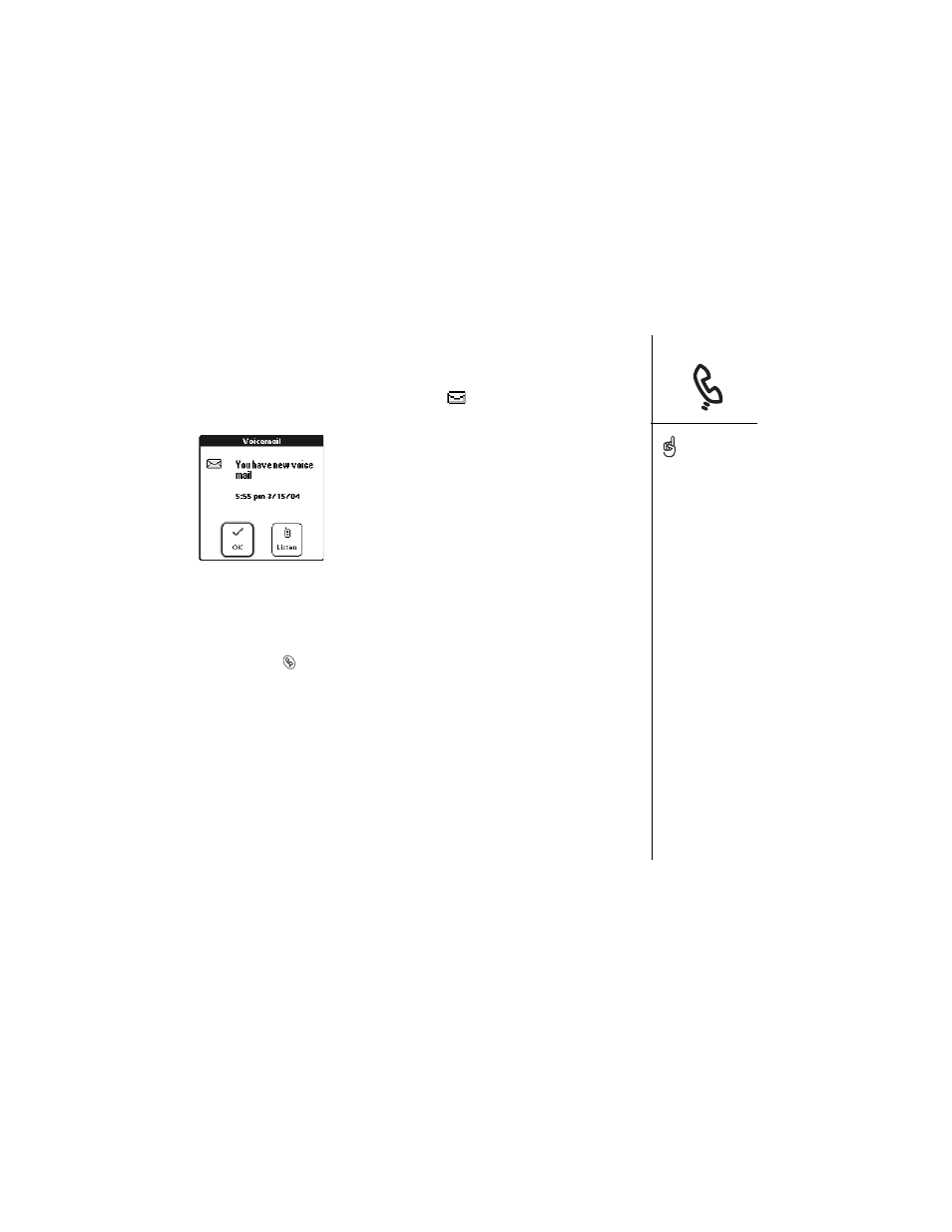 Voicemail notification, Retrieving voicemail messages | Palm Treo 600 User Manual | Page 45 / 178