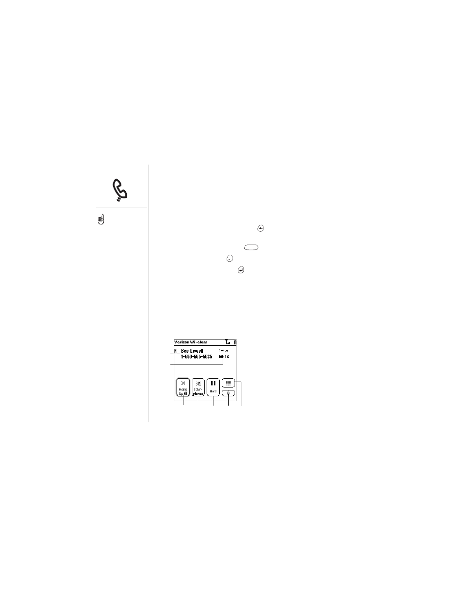 Managing active calls | Palm Treo 600 User Manual | Page 46 / 178