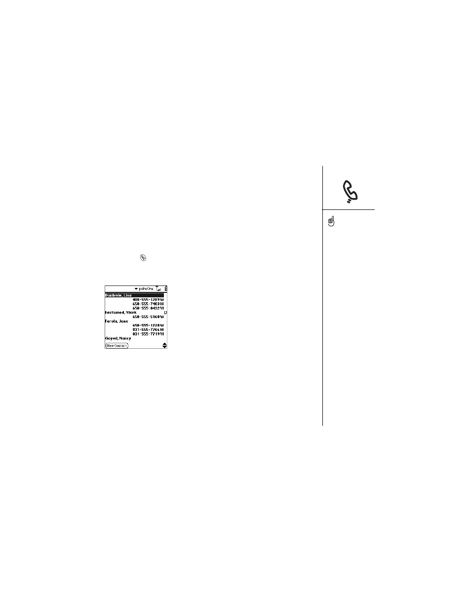 Managing contacts, Adding a contact | Palm Treo 600 User Manual | Page 51 / 178