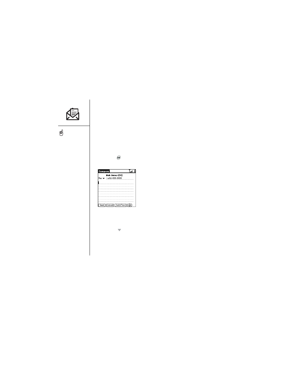 Creating and sending a message | Palm Treo 600 User Manual | Page 70 / 178