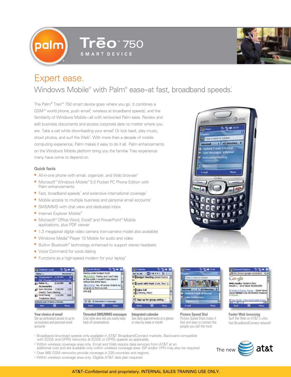 Palm TreoTM 750 User Manual | 2 pages