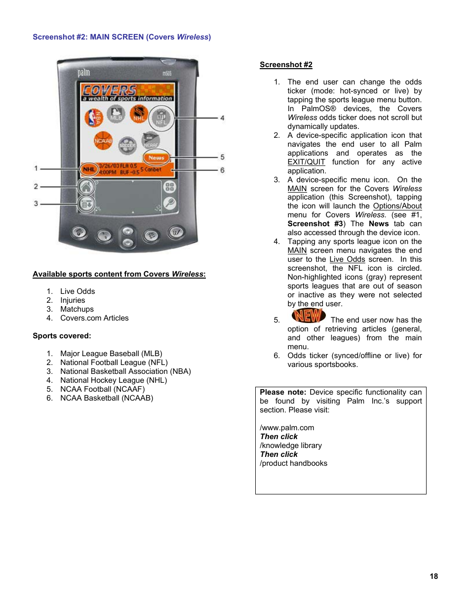 Palm OS Devices User Manual | Page 18 / 30