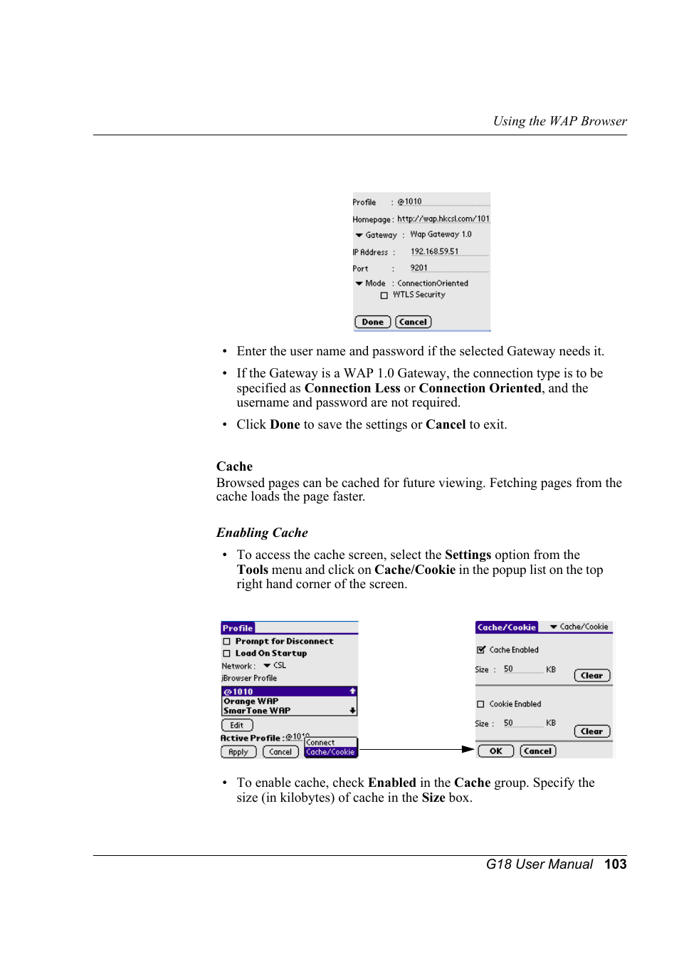 Palm XPLORE G18 User Manual | Page 114 / 276