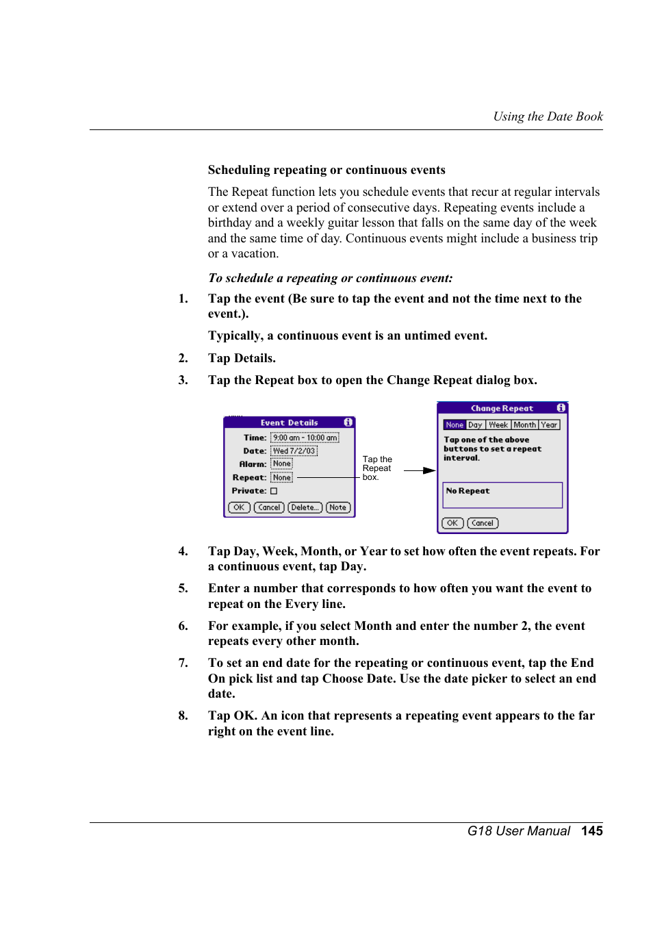 Palm XPLORE G18 User Manual | Page 156 / 276