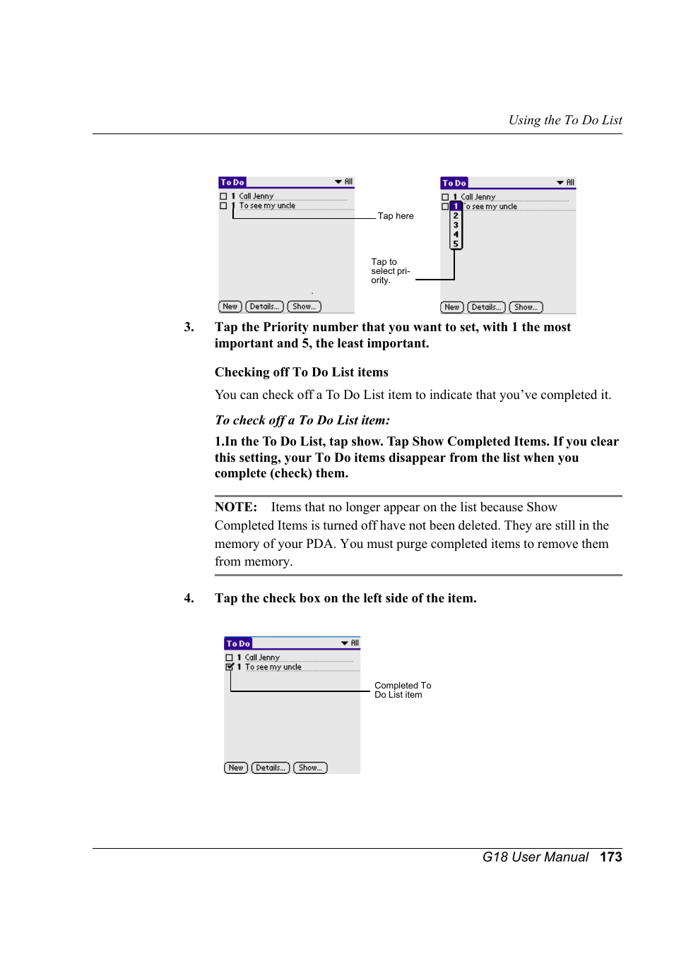 Palm XPLORE G18 User Manual | Page 184 / 276