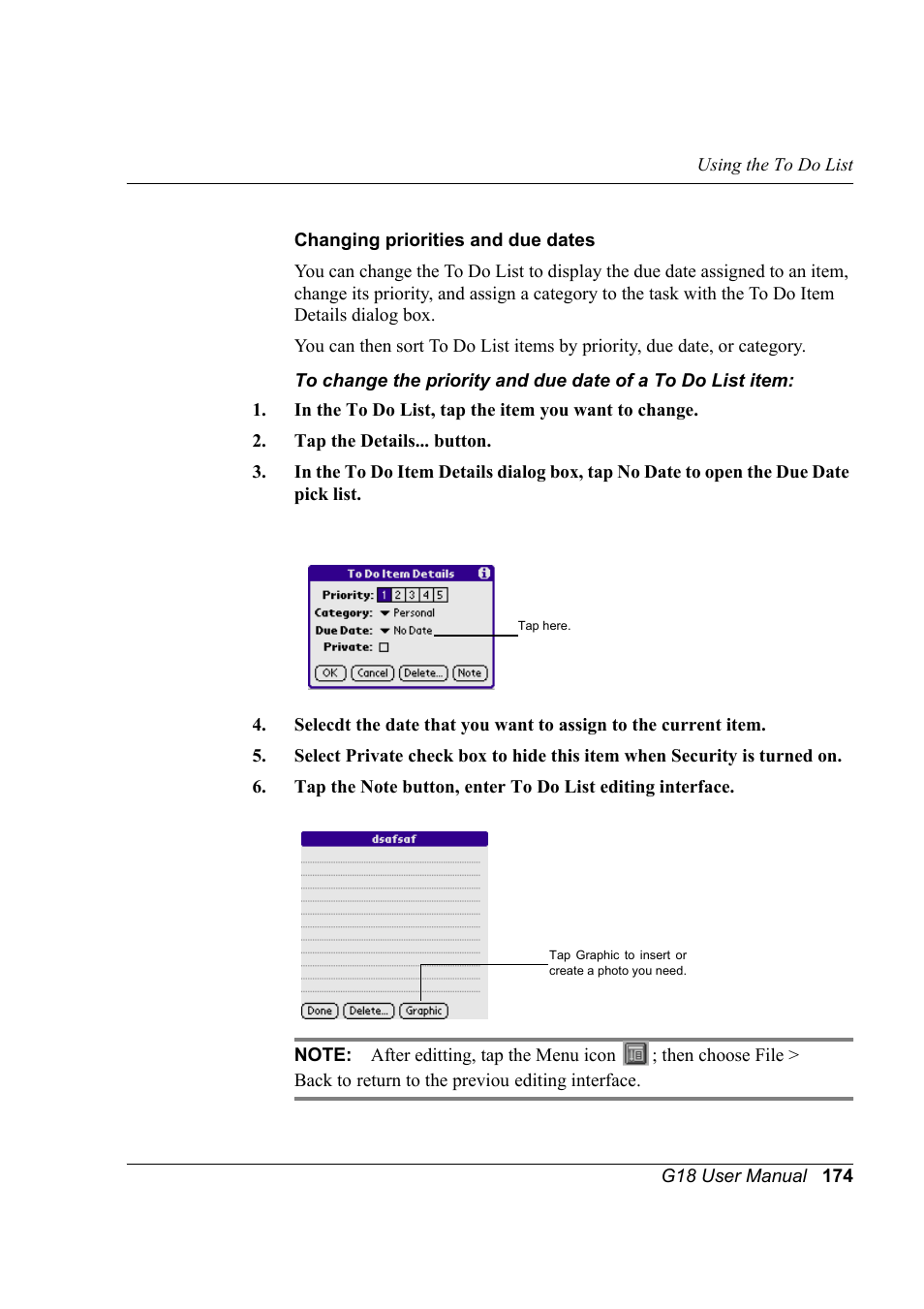 Palm XPLORE G18 User Manual | Page 185 / 276