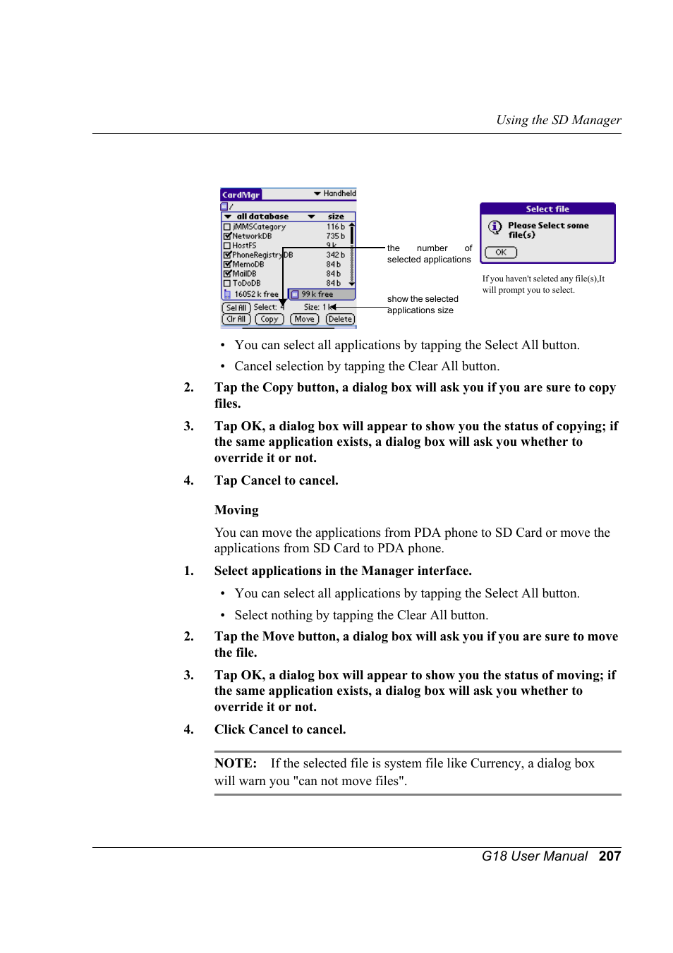 Palm XPLORE G18 User Manual | Page 218 / 276