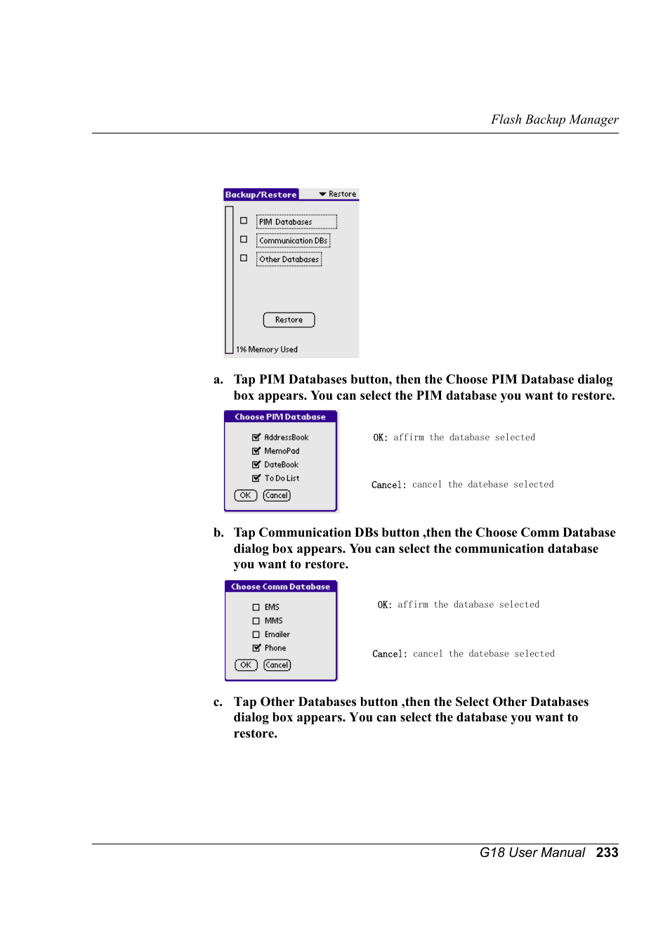 Palm XPLORE G18 User Manual | Page 244 / 276