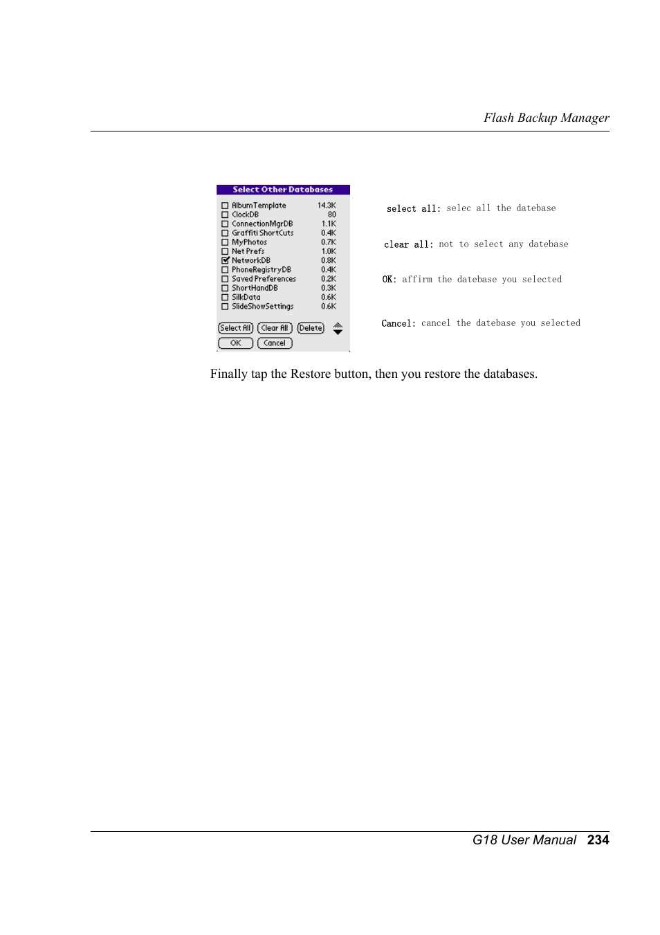 Palm XPLORE G18 User Manual | Page 245 / 276