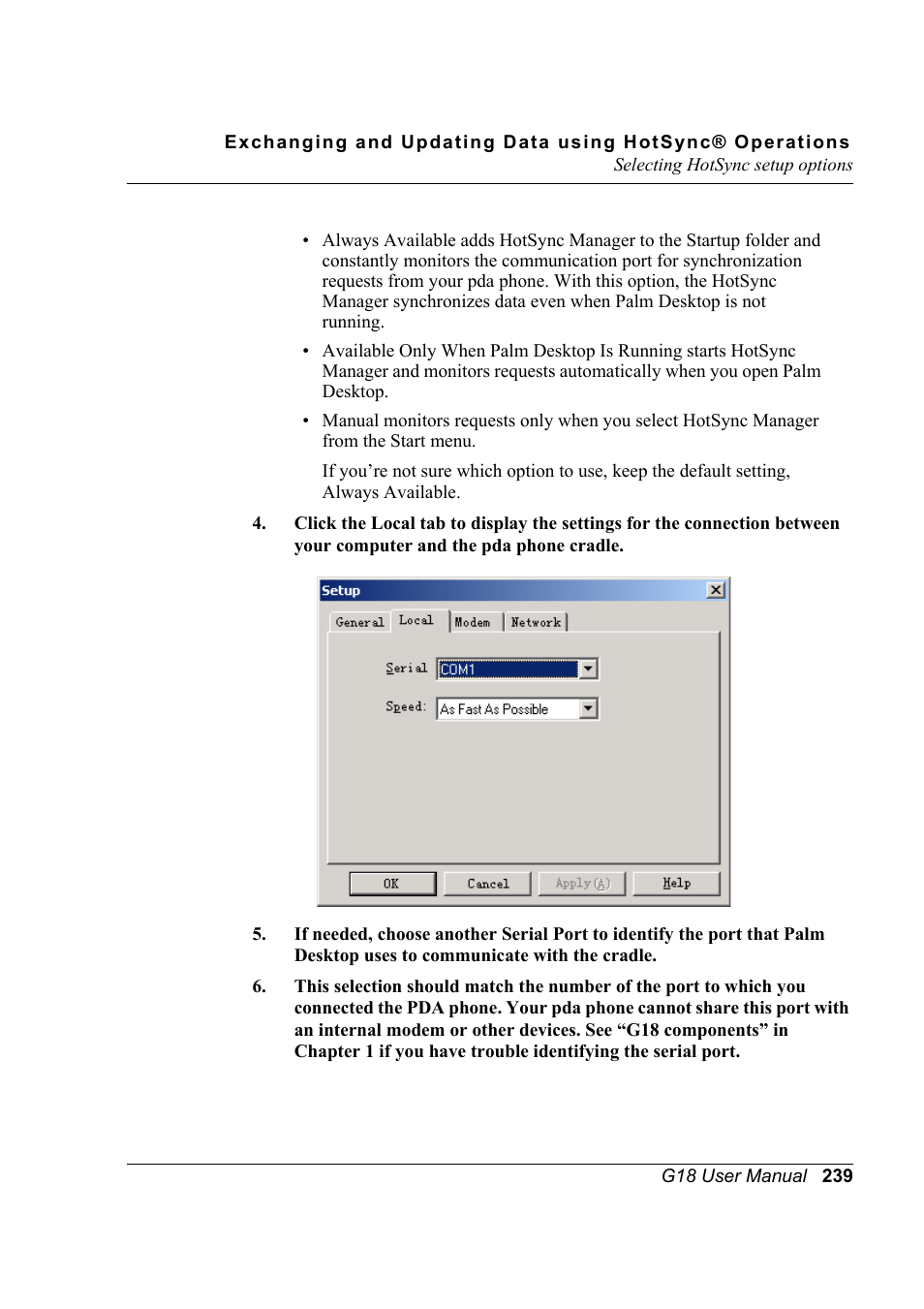 Palm XPLORE G18 User Manual | Page 250 / 276