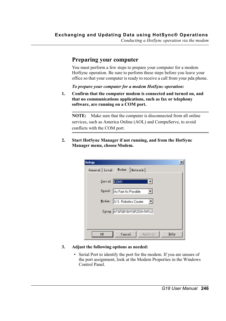 Preparing your computer | Palm XPLORE G18 User Manual | Page 257 / 276