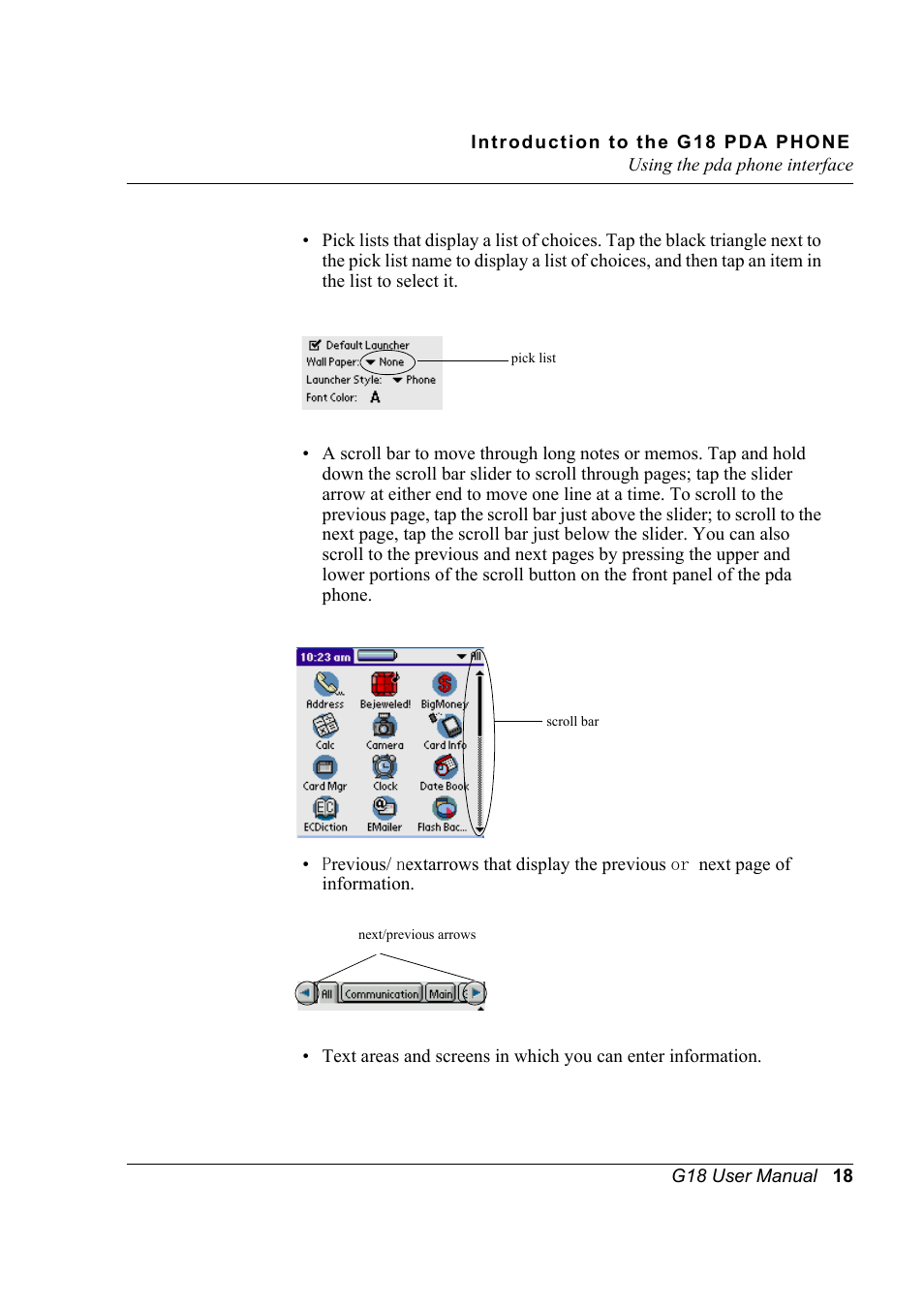 Palm XPLORE G18 User Manual | Page 29 / 276