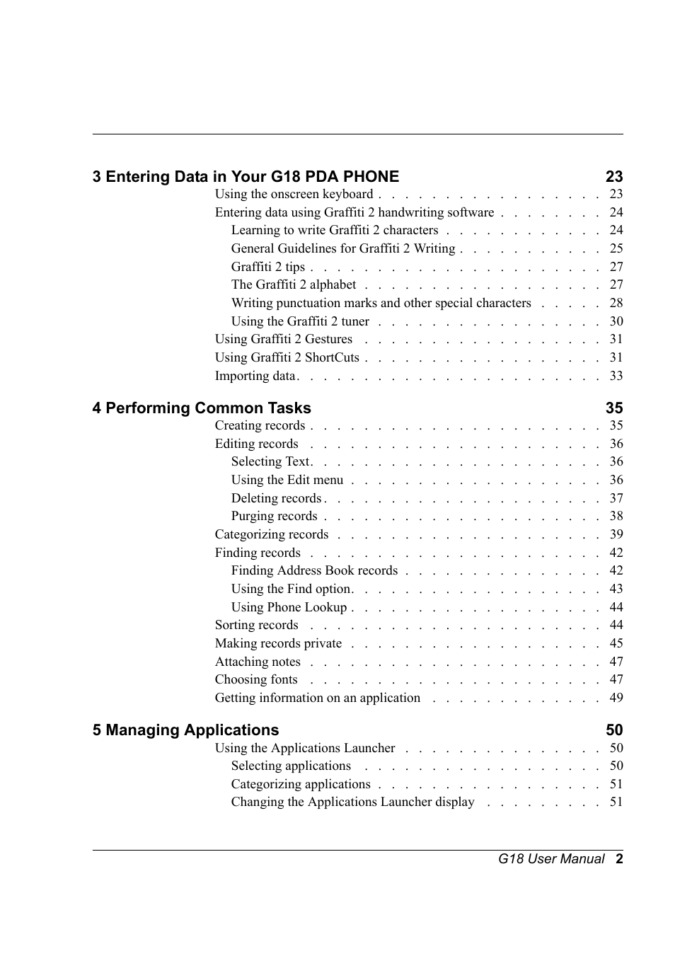 Palm XPLORE G18 User Manual | Page 4 / 276