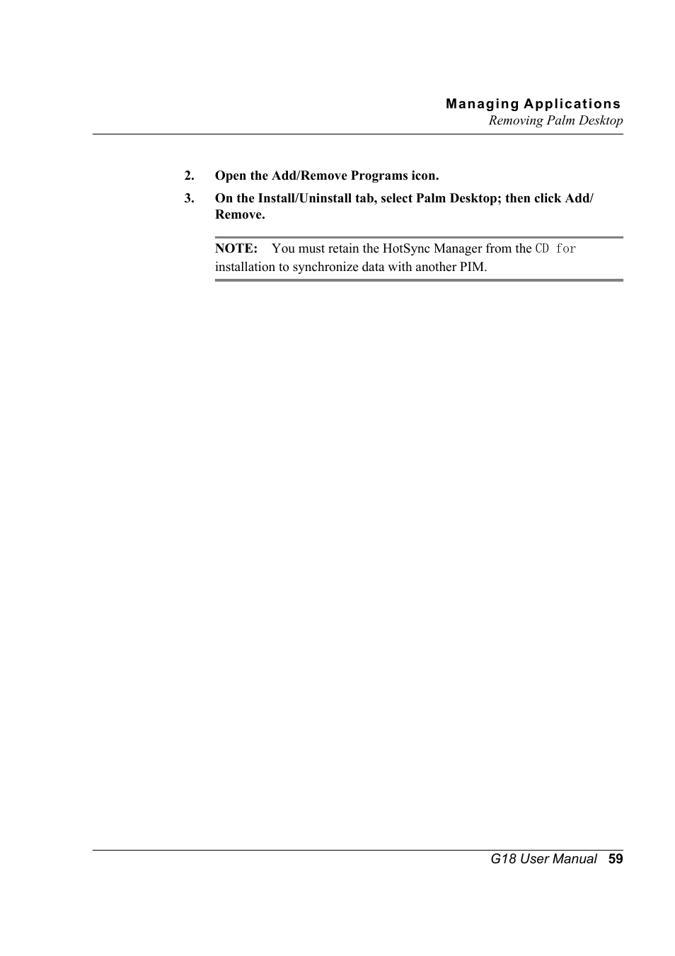 Palm XPLORE G18 User Manual | Page 70 / 276