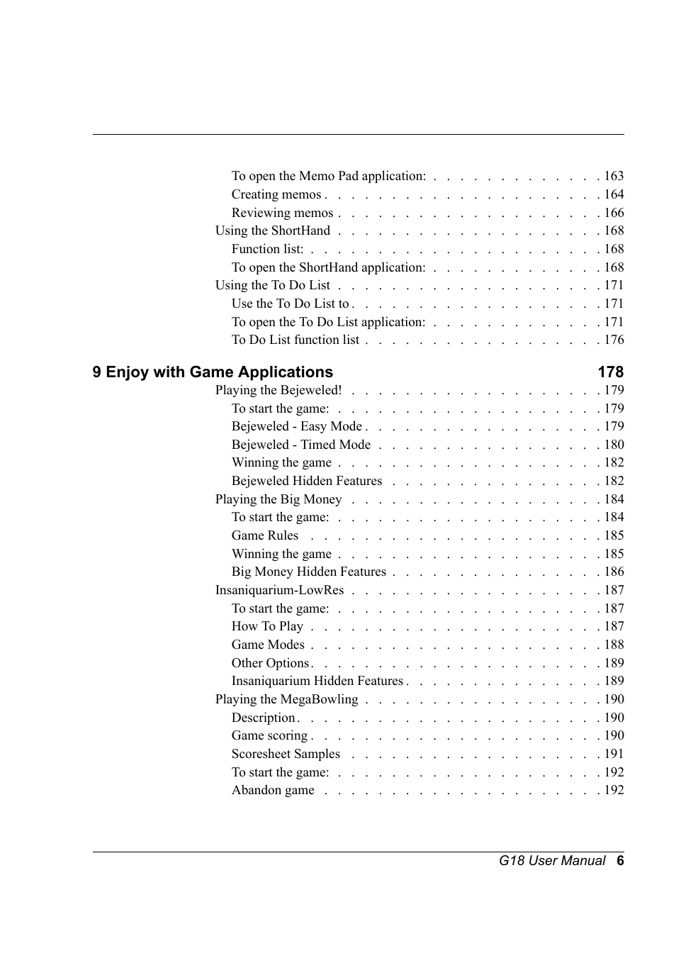 Palm XPLORE G18 User Manual | Page 8 / 276