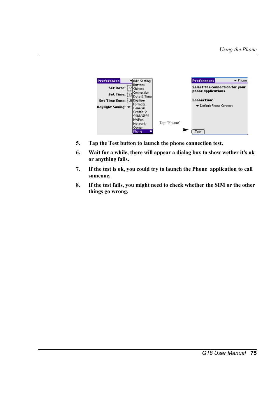 Palm XPLORE G18 User Manual | Page 86 / 276