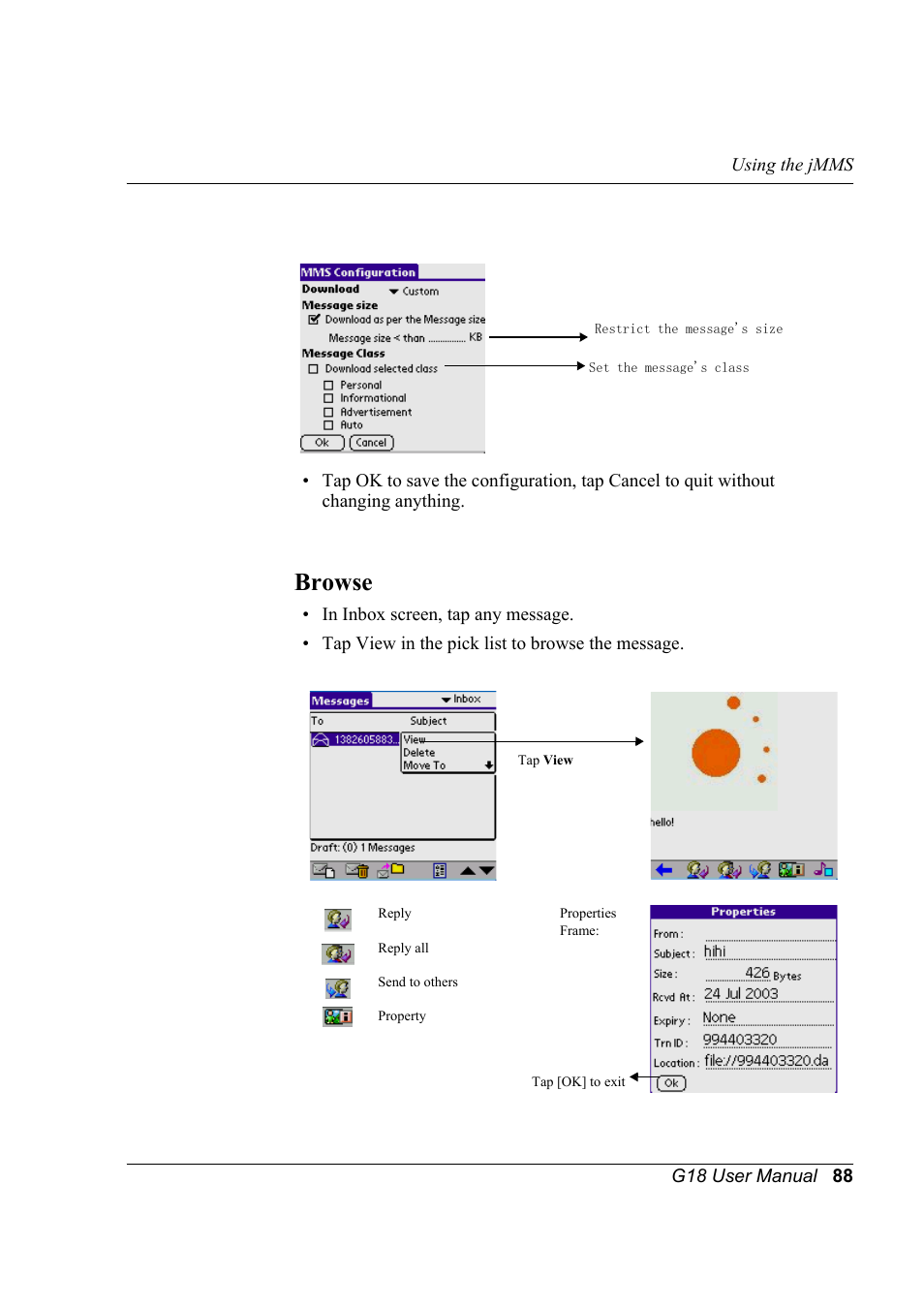 Browse | Palm XPLORE G18 User Manual | Page 99 / 276