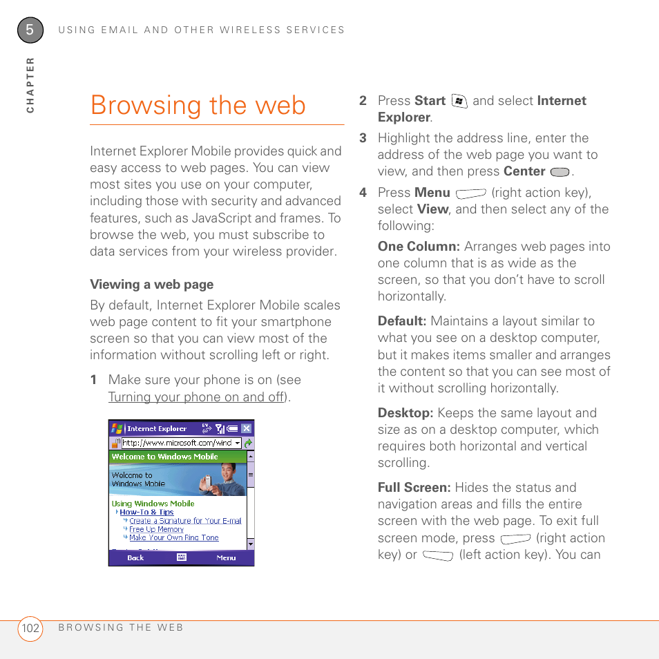 Browsing the web | Palm 700wx User Manual | Page 110 / 288