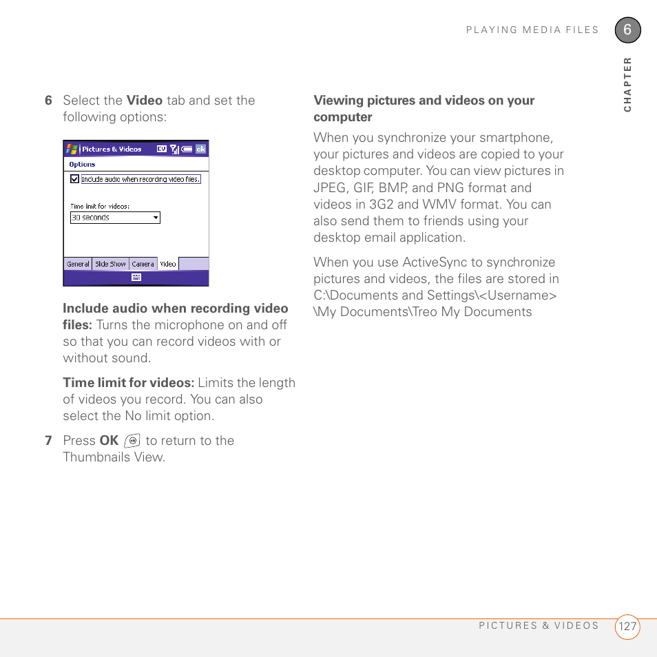 Viewing pictures and videos on your computer | Palm 700wx User Manual | Page 135 / 288