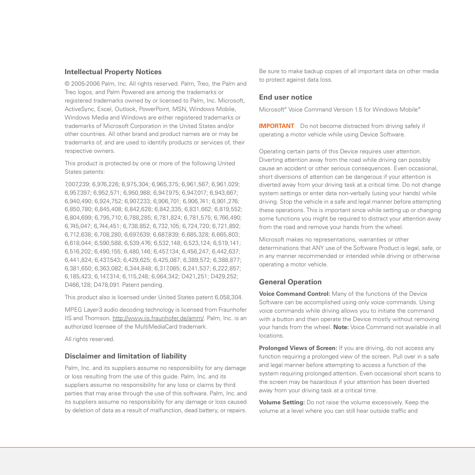 Palm 700wx User Manual | Page 2 / 288