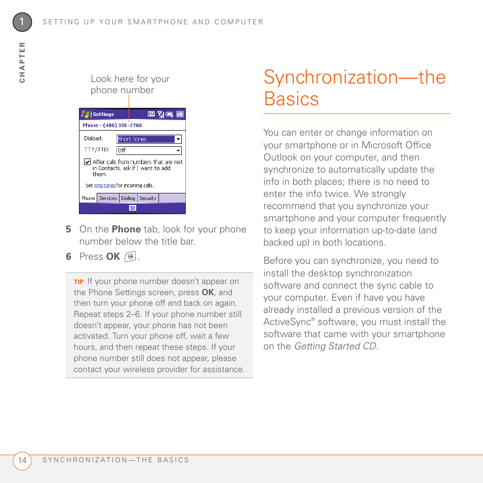 Synchronization-the basics, Synchronization—the basics | Palm 700wx User Manual | Page 22 / 288