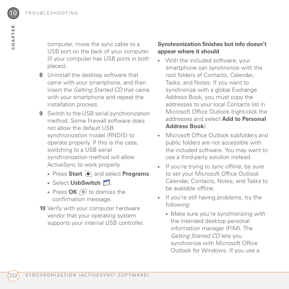 Palm 700wx User Manual | Page 230 / 288