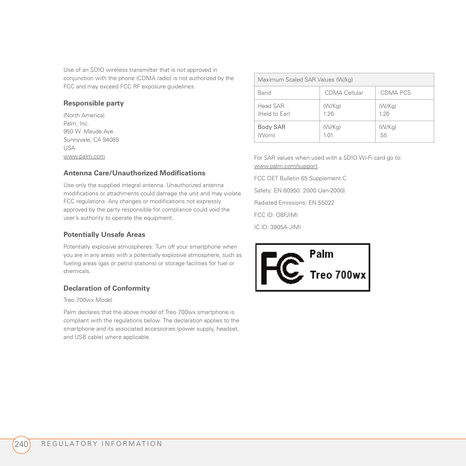 Palm 700wx User Manual | Page 248 / 288