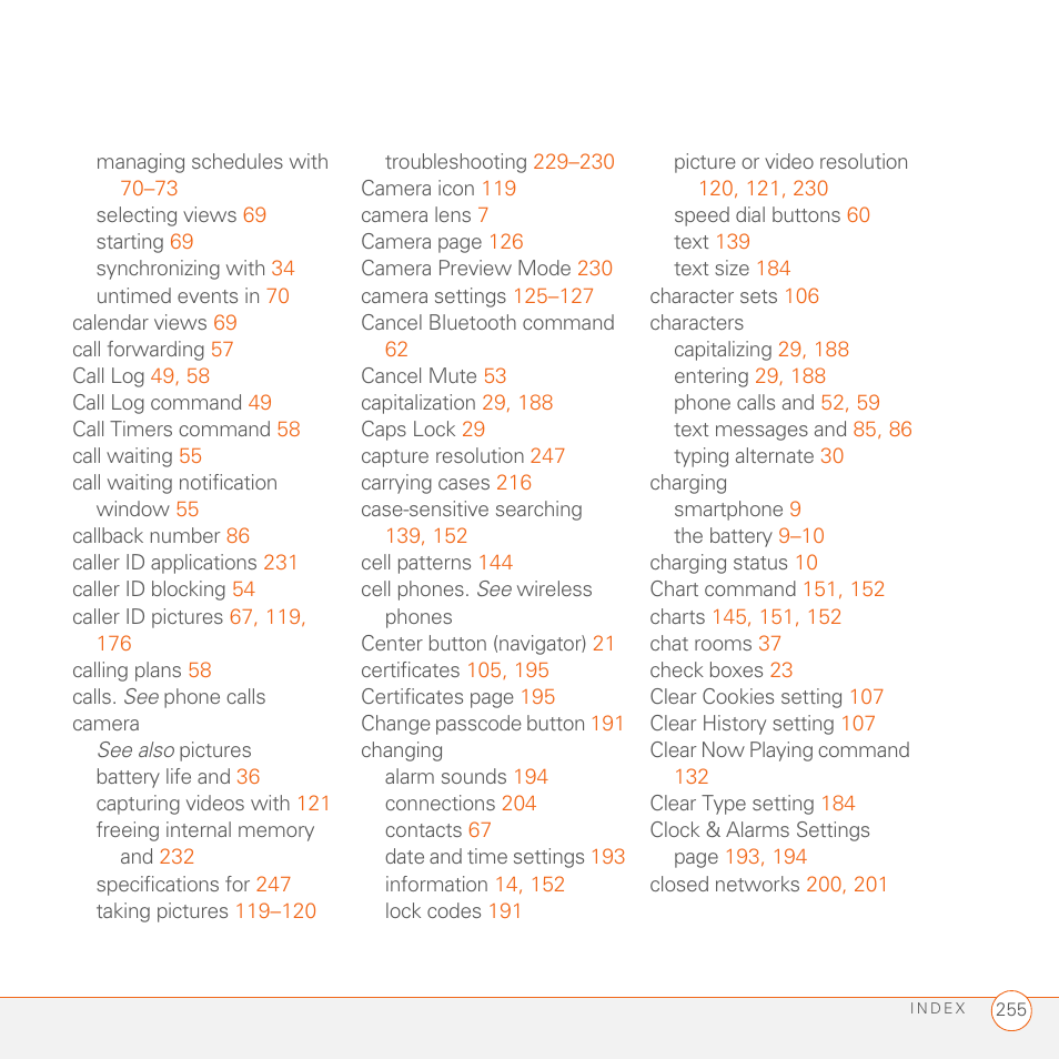 Palm 700wx User Manual | Page 263 / 288