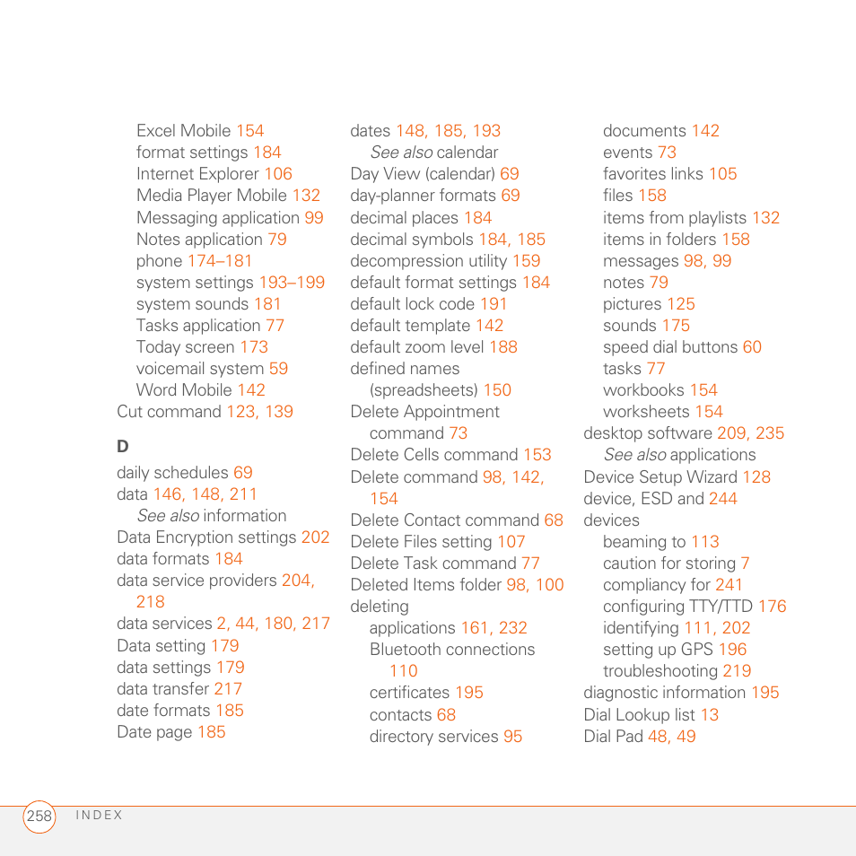 Palm 700wx User Manual | Page 266 / 288