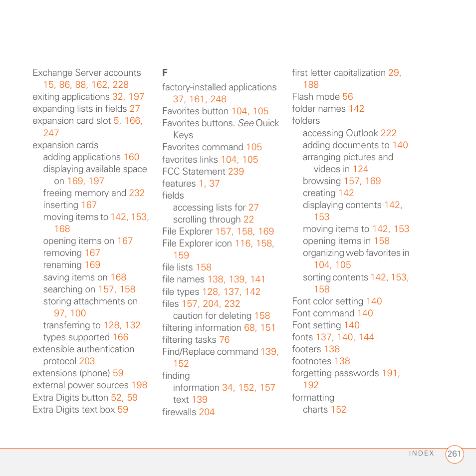 Palm 700wx User Manual | Page 269 / 288