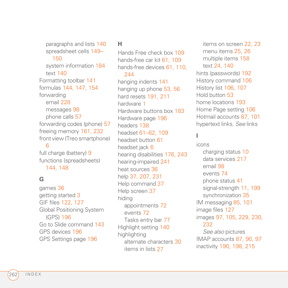 Palm 700wx User Manual | Page 270 / 288