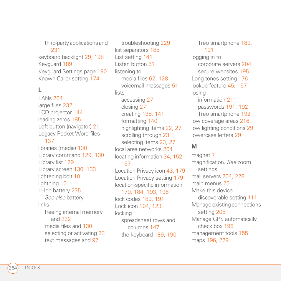 Palm 700wx User Manual | Page 272 / 288