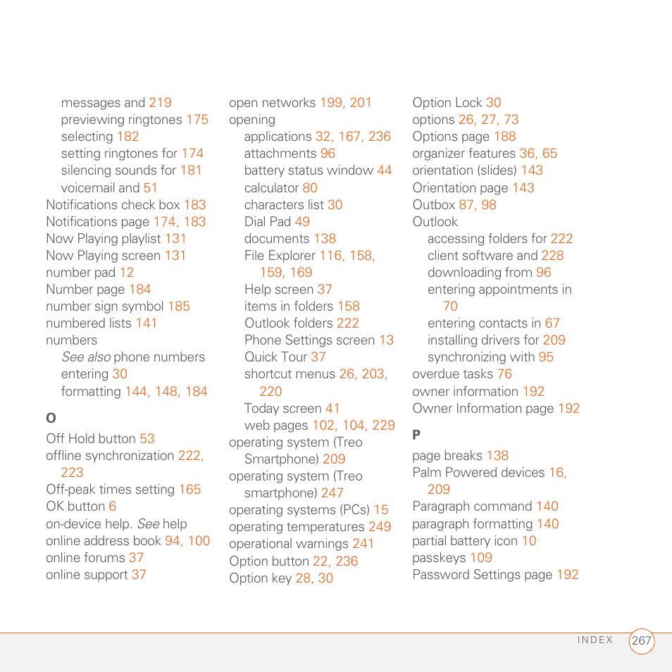 Palm 700wx User Manual | Page 275 / 288