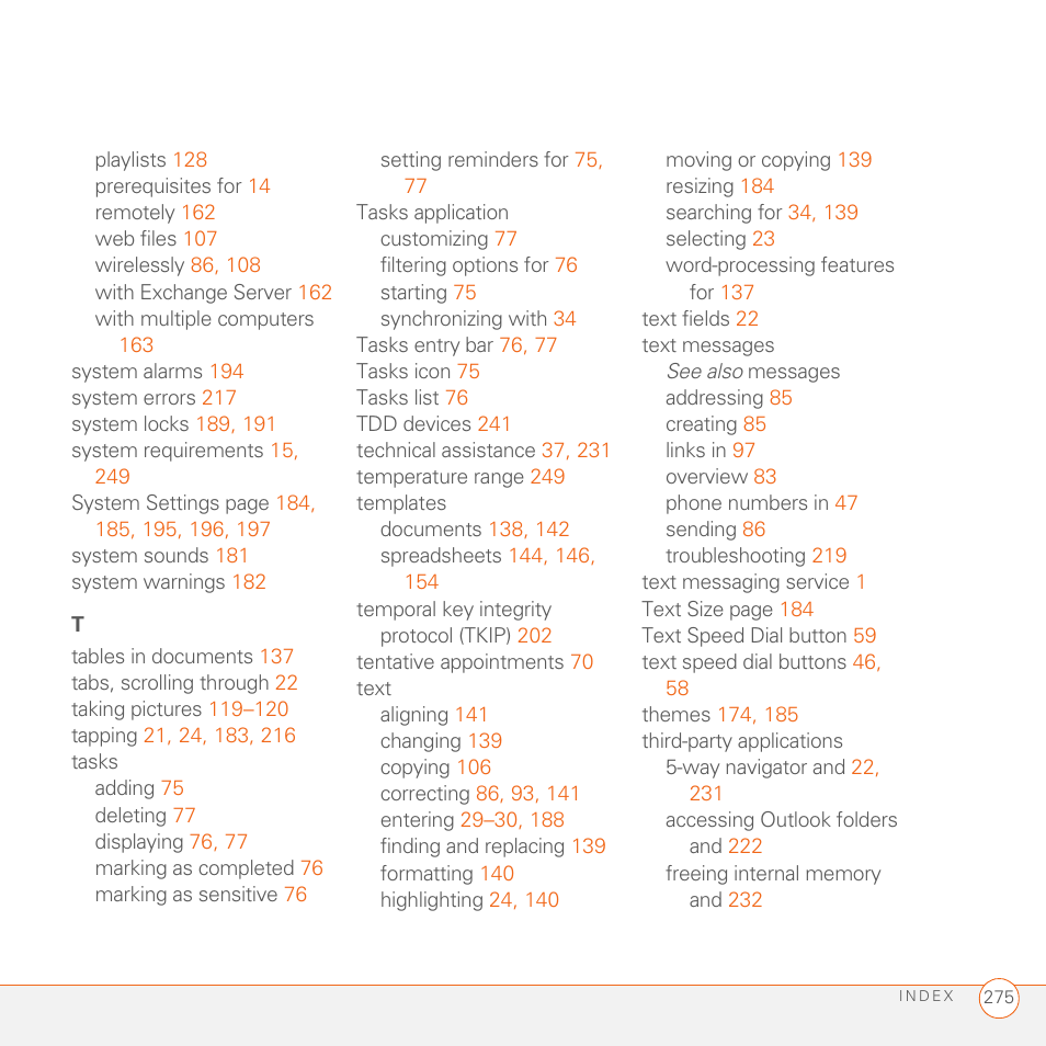 Palm 700wx User Manual | Page 283 / 288