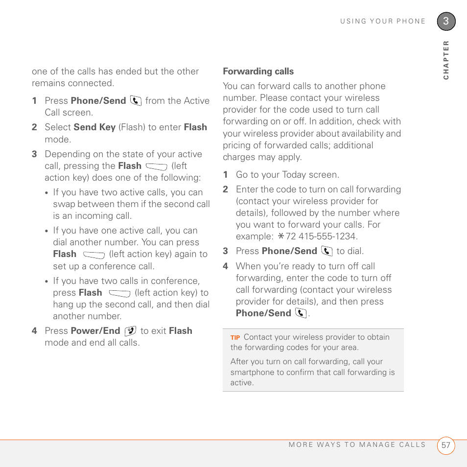 Forwarding calls, Icemail (see forwarding calls). t | Palm 700wx User Manual | Page 65 / 288