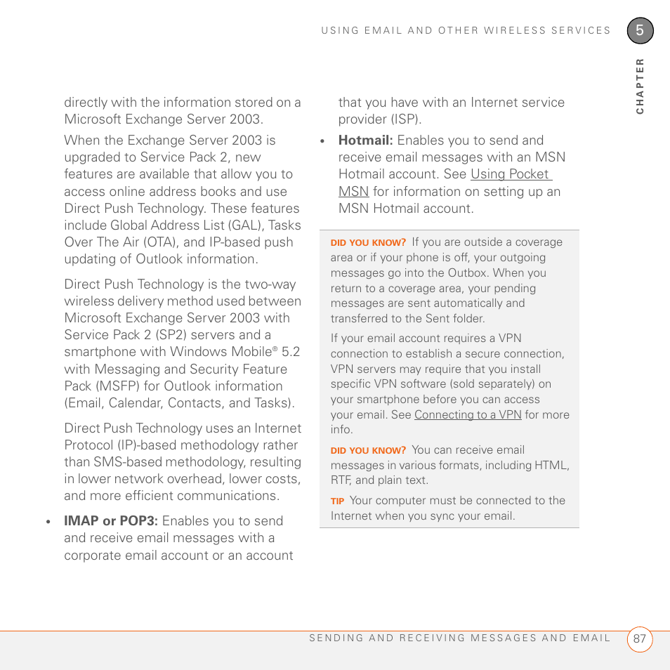 Palm 700wx User Manual | Page 95 / 288