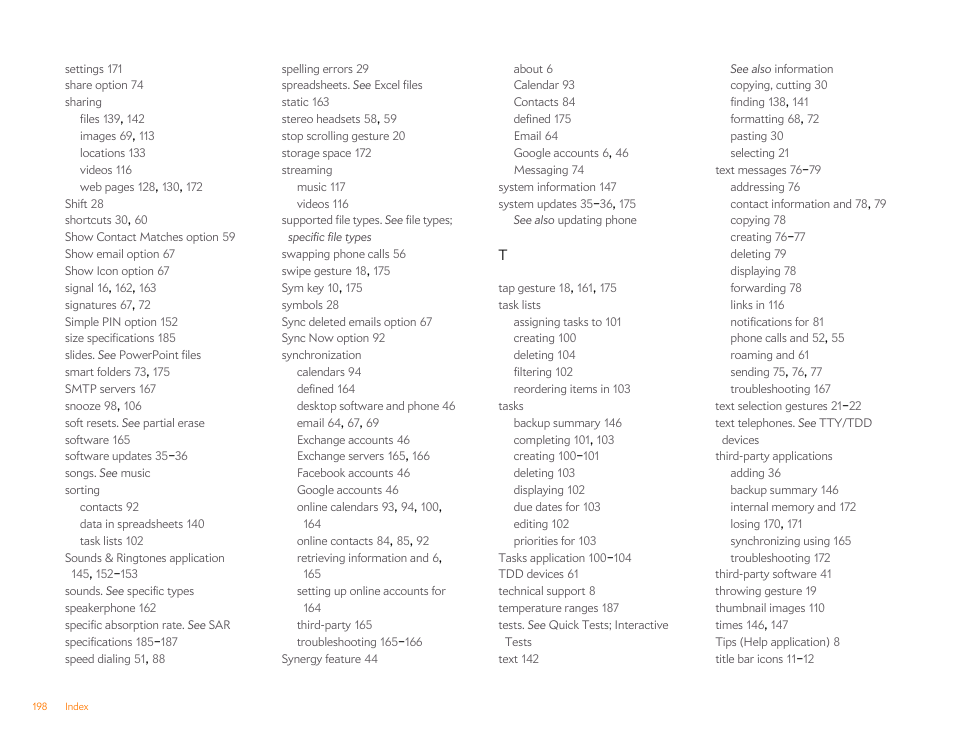 Palm Pixi Plus User Manual | Page 198 / 201