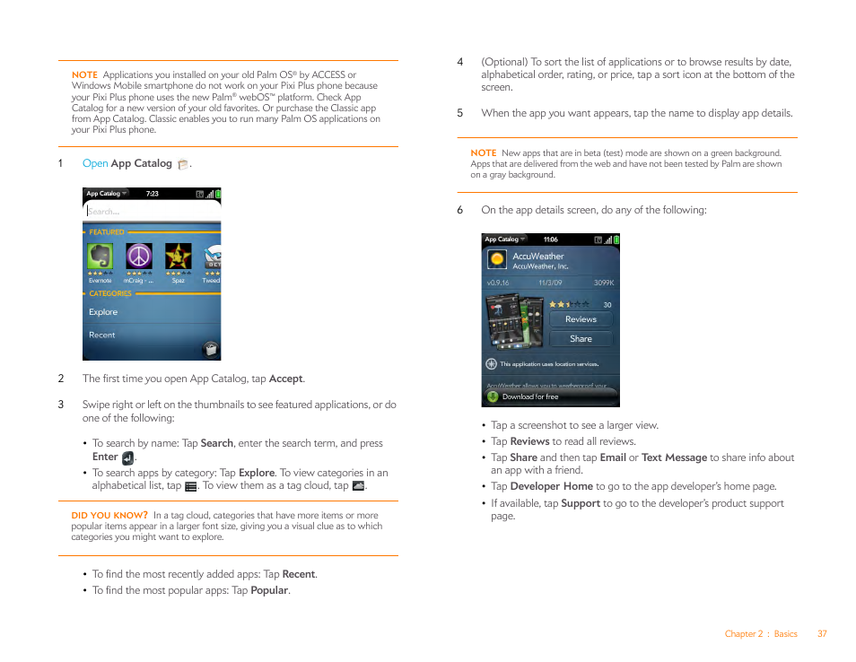 Palm Pixi Plus User Manual | Page 37 / 201