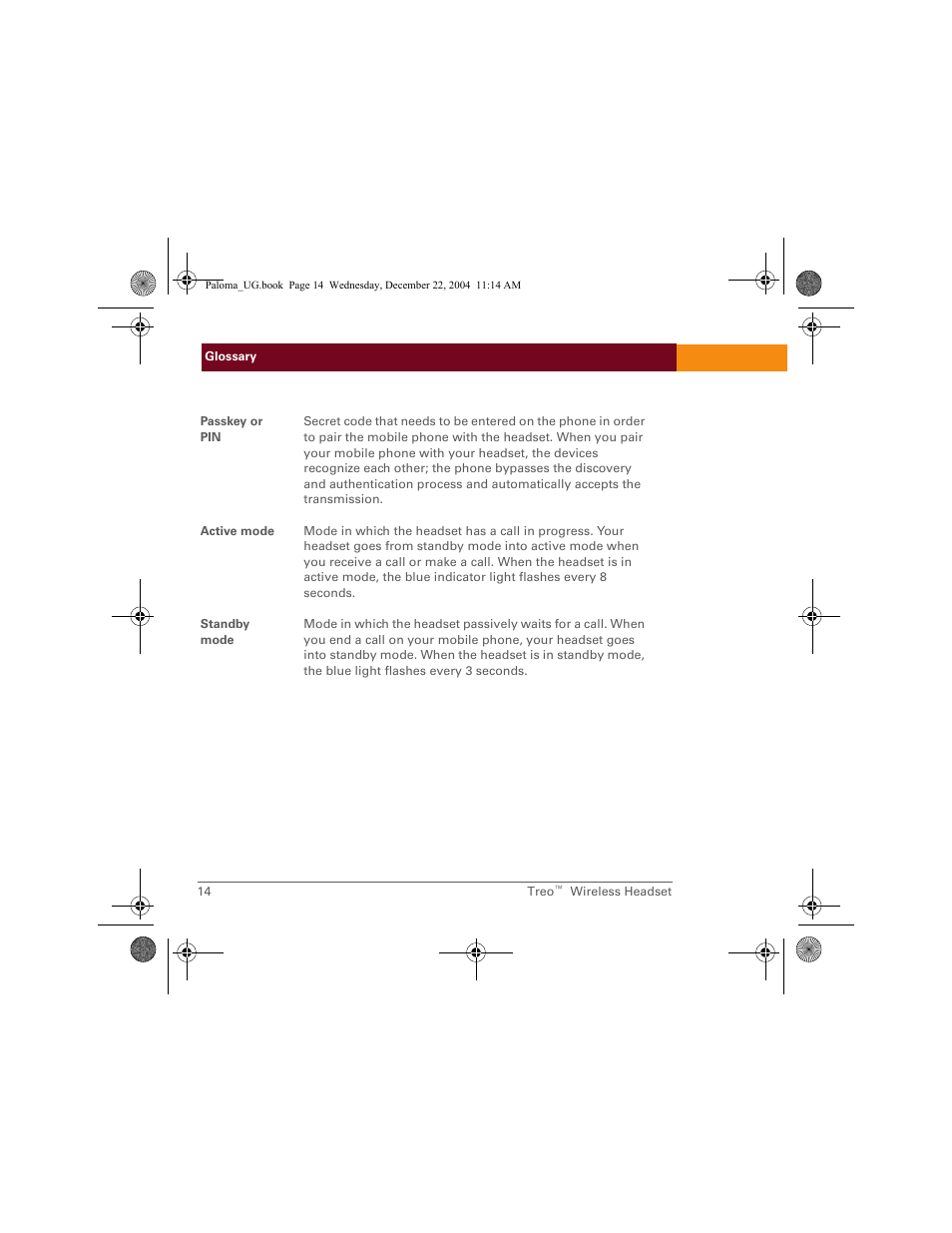 Palm TreoTM User Manual | Page 14 / 19