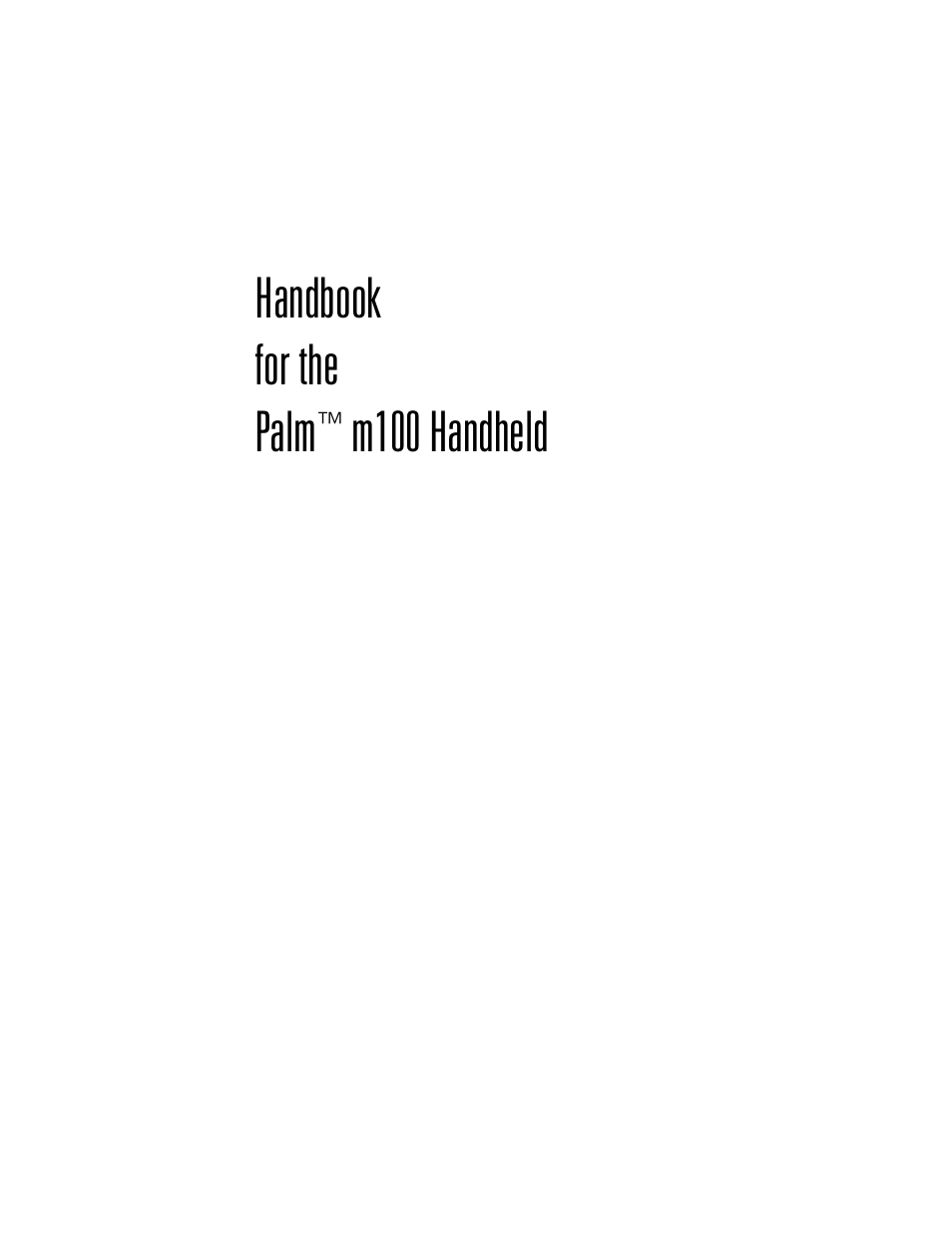 Palm m100 User Manual | 212 pages