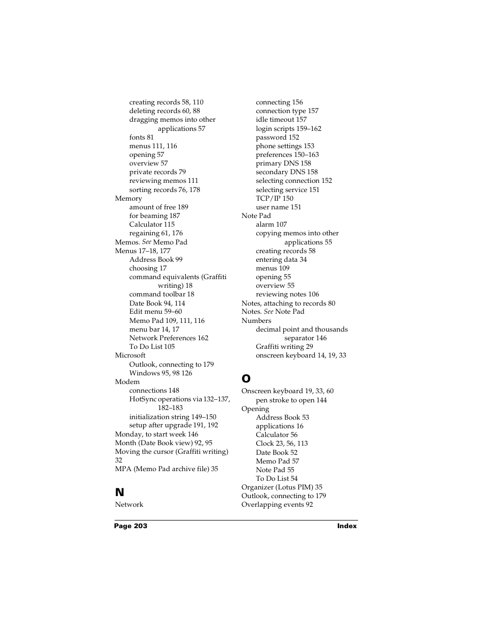 Palm m100 User Manual | Page 209 / 212