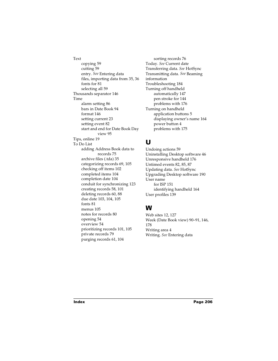 Palm m100 User Manual | Page 212 / 212