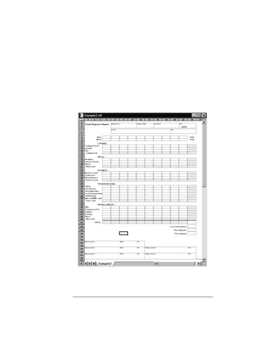 Using expense report templates | Palm VII User Manual | Page 125 / 302