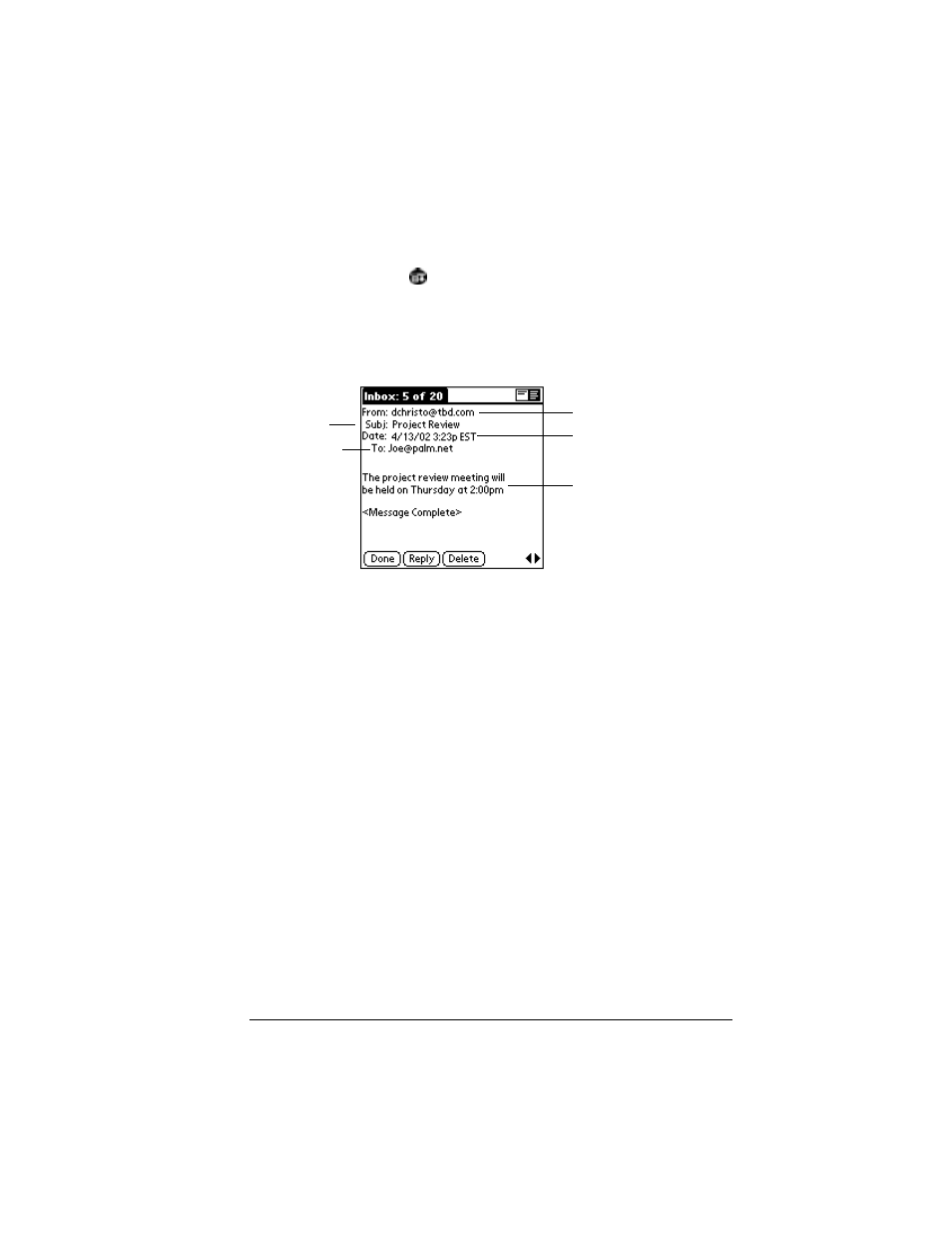 To open a message, To close a message, Opening and reading messages | Short messages and long messages | Palm VII User Manual | Page 149 / 302