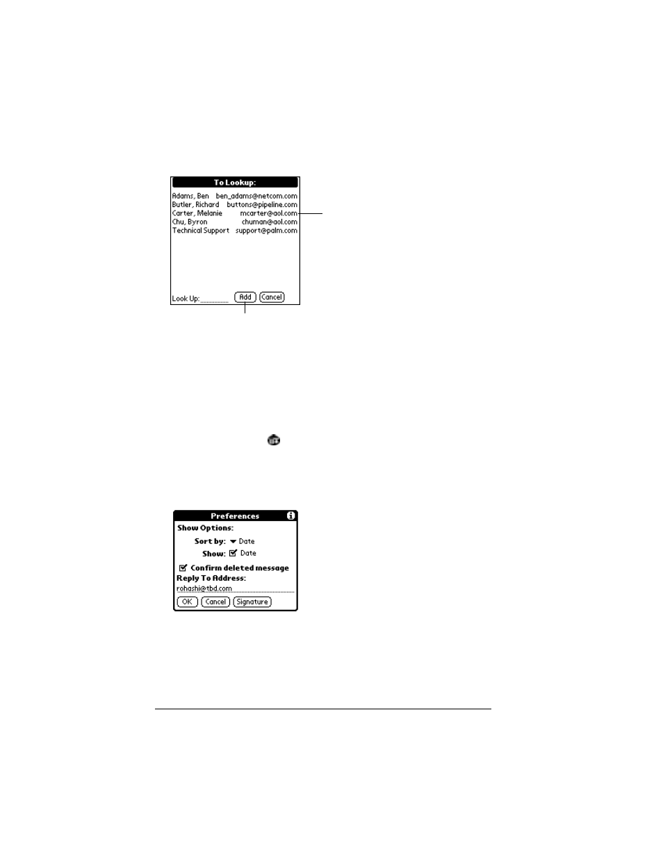 Rerouting replies to your messages, To reroute replies to your messages | Palm VII User Manual | Page 158 / 302